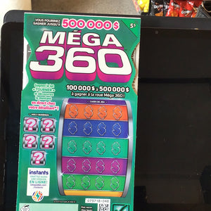 MEGA 360 - BILLET A GRATTER - 5$