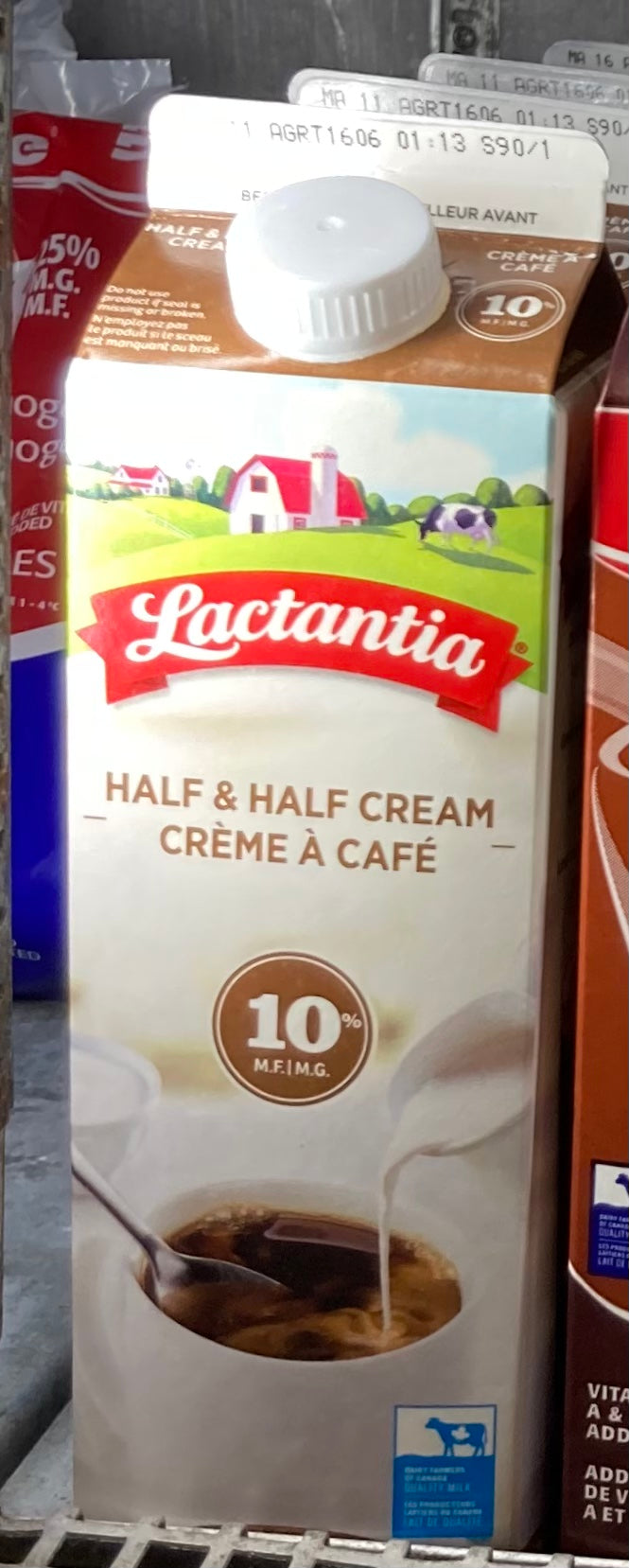 LACTANTIA HALF&HALF CREME - 10% - LAIT - 1L