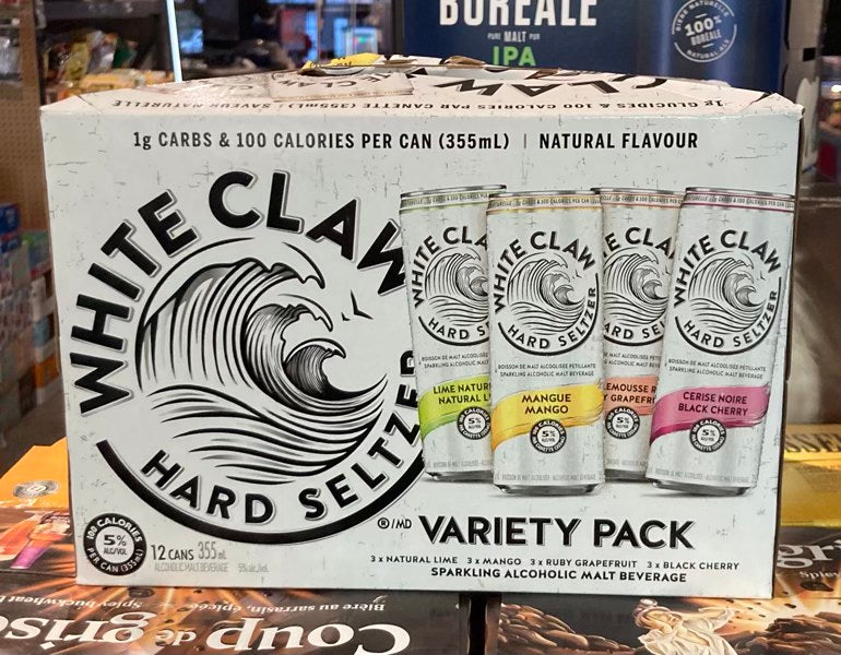 WHITE CLAW SELTZER - VARIETE BREUVAGES ALCOOLISES - CAN 12x355 ML