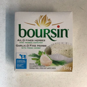 BOURSIN - FROMAGE AIL ET FINES HERBES  - 150G