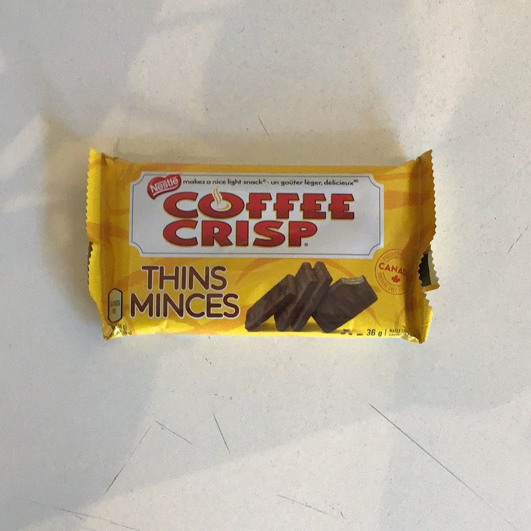 COFFEE CRISP MINCES - BARRE CHOCOLAT - 36G