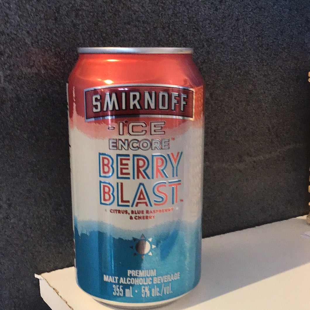 SMIRNOFF ICE FUSION - BERRY BLAST - BREUVAGE ALCOOLISE - CAN  355Ml