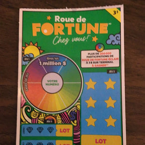 ROUE DE FORTUNE - BILLET A GRATTER 3$